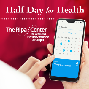 Half Day for Health event reminder on a smartphone calendar.