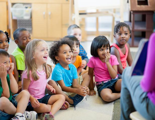 Children learning in school