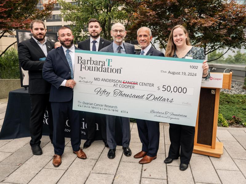 The Cooper Foundation Receives $50,000 Donation for Pioneering Ovarian Cancer Research from Barbara T. Foundation, Bringing Total Contribution to $100,000