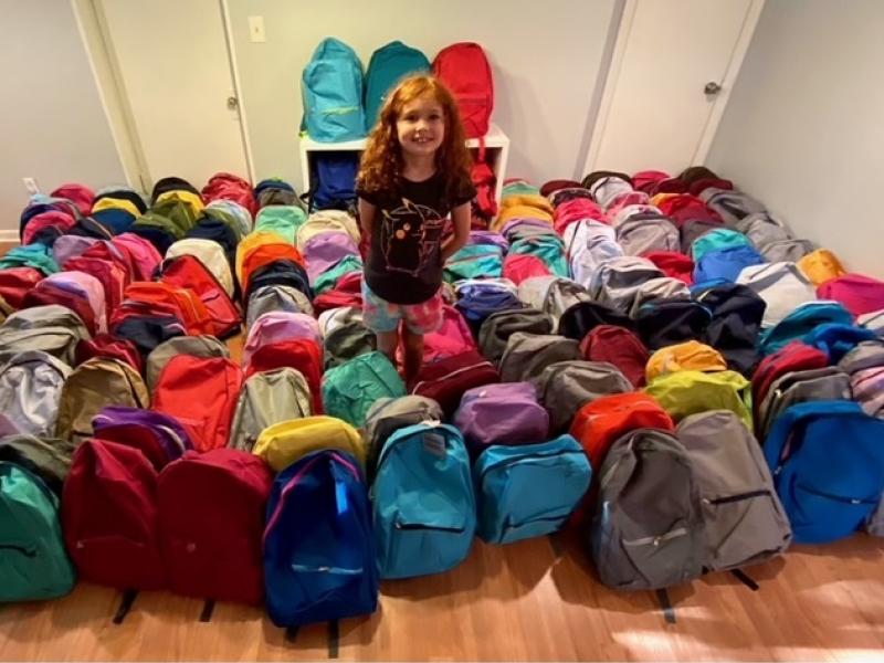 New Jersey Third Grader Donates 200 Personal Care Backpacks For Patients at Cooper University Health Care