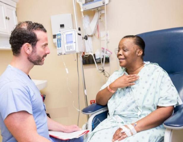 Dr. Sabia and patient