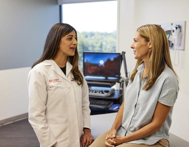 physician with woman patient