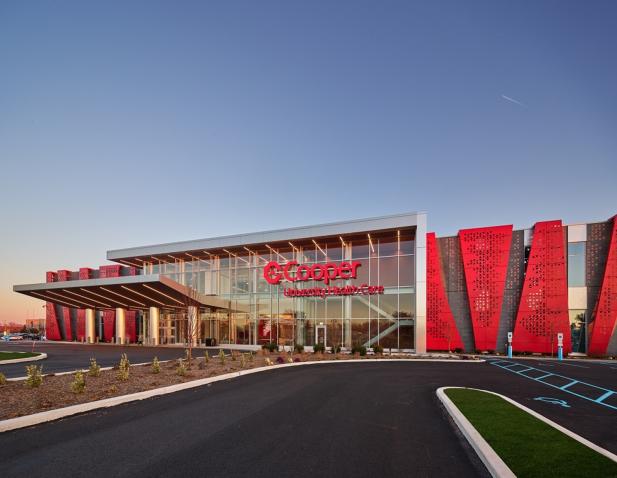 Moorestown exterior front building sunrise