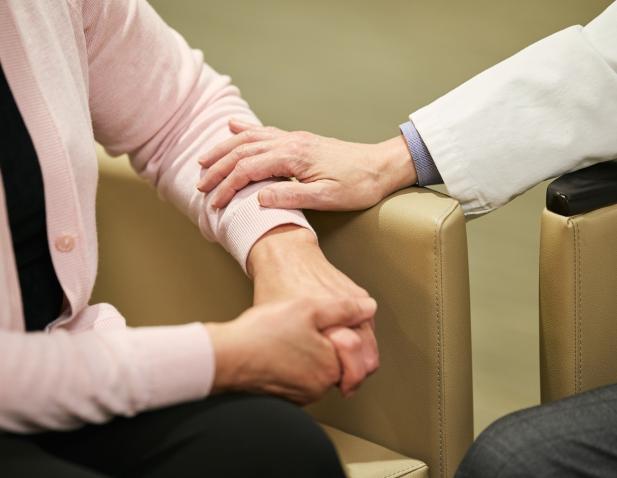 doctor patient arm and hands