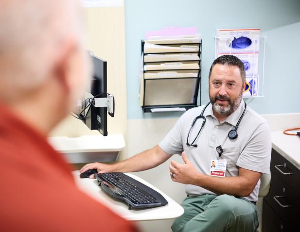 Dr. Barone CCA Endo in exam room.