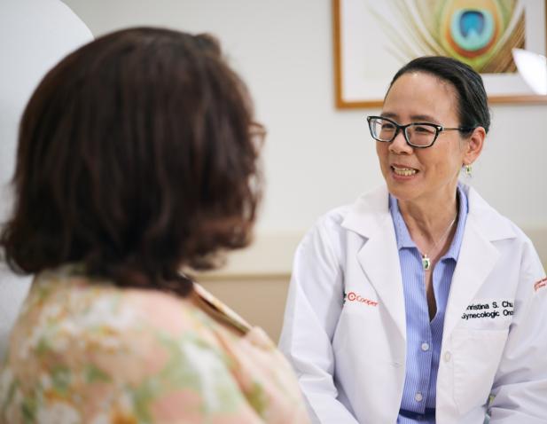 dr chu gyn onc with patient