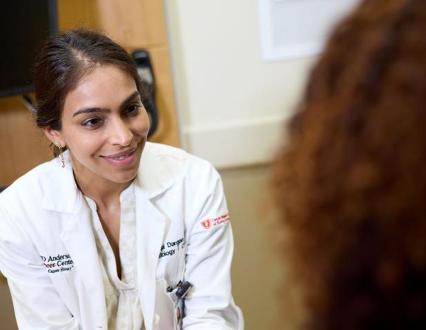 Dr. Kinjal Dargan with a patient