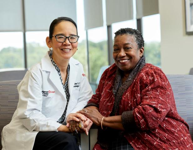 Dr. Christina Chu with a patient