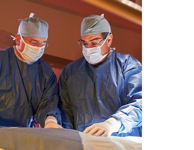 cardiac cath image with Drs. Koren and Kaulback