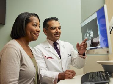 Dr. Joshi with Patient