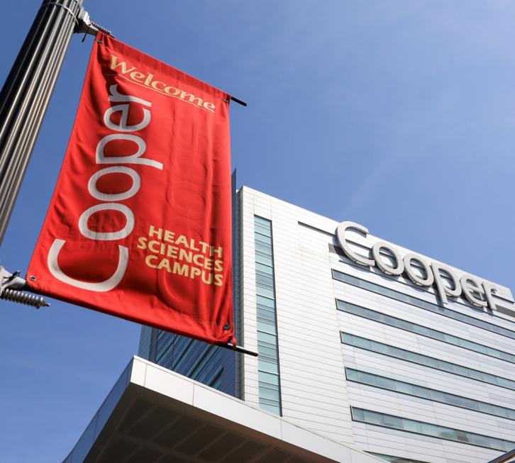 Roberts Pavilion and Cooper Street Banner